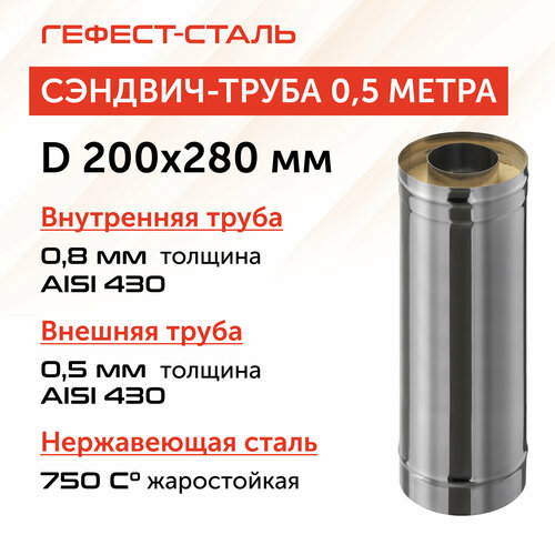 ������ ������ �������-����� ��� �������� 0,5 �, 200�280, AISI 430/430, 0,8 ��/0,5�� ����