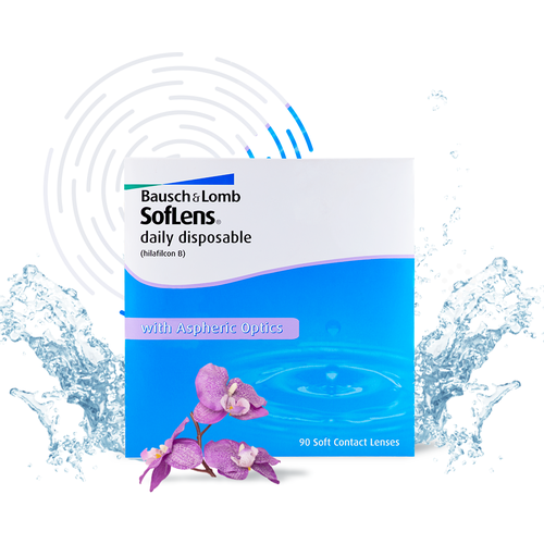 ������ ������ ���������� ����� Bausch & Lomb Soflens Daily Disposable, 90 ��., R 8,6, D -6 ����
