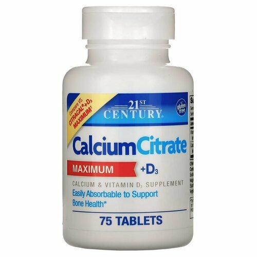 ������ ������ 21st Century Calcium Citrate MAXIMUM + D3 75 ���. ����