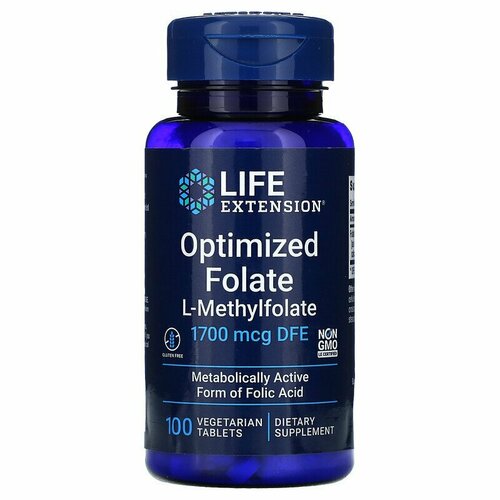 ������ ������ Life Extension Optimized Folate 1700 ��� DFE (���������������� �����) 100 ��� (Life Extension) ����