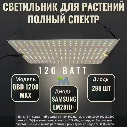 ������ ������ ���������� ��� �������� QBD 1200 MAX, � ������� Samsung LM281b+, 120�� ����