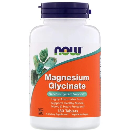 ������ ������ �������� NOW Magnesium Glycinate, 200 �, 250 ��, 180 ��. ����