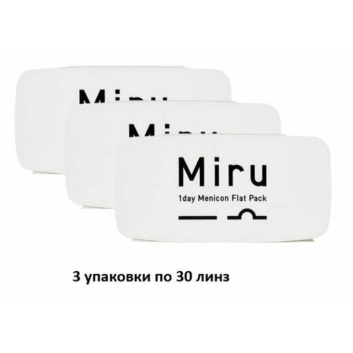 ������ ������ ����������� ���������� ����� Menicon 1 Day Menicon Flat Pack, 90 ��., R 8,6, D -3, 3 ��. ����