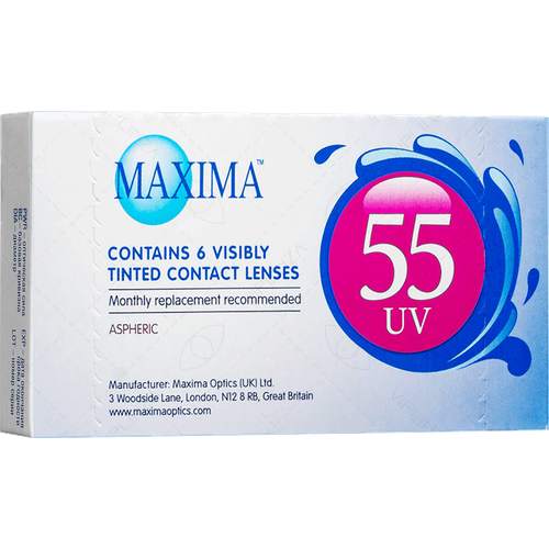 ������ ������ ���������� ����� Maxima 55 UV Aspheric, 6 ��., R 8,9, D -0,75 ����