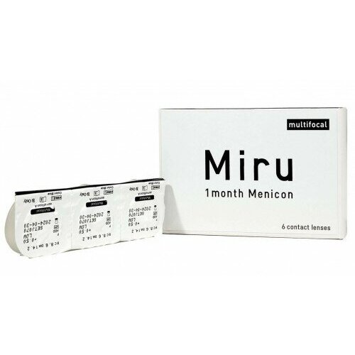 ������ ������ ���������� ����� �� ����� Menicon Miru 1month Multifocal, 6 ��., R 8,6, D -5,5, ADD: ������� ����