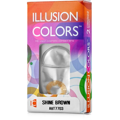 ������ ������ ���������� ����� ILLUSION Colors Shine, 2 ��., R 8,6, D -0,5, brown ����