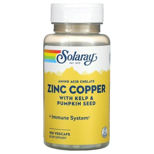 ������ ������ ������� Solaray Zinc Copper with Kelp & Pumpkin Seed, 90 �, 100 ��. ����