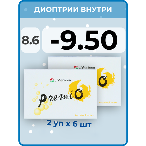 ������ ������ ���������� ����� Menicon Premio, 12 ��., R 8,6, D -9,5, 2 ��. ����