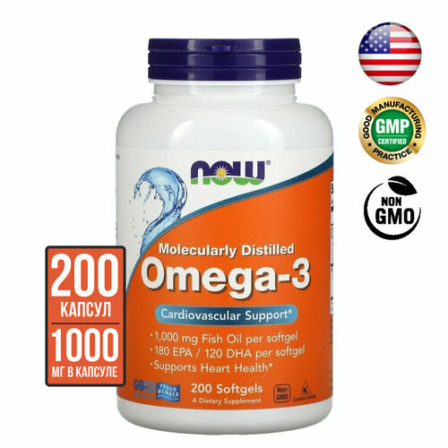 ������ ������ NOW �����-3 (Omega-3) ������� ������ 1400 ��, 200 softgels ����