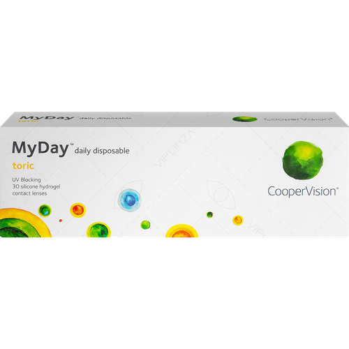 ������ ������ ����������� ���������� ����� CooperVision MyDay daily disposable toric, 30 ��., R 8,6, D 0,�CYL:�-1,75,�A�:�10, 1 ��. ����