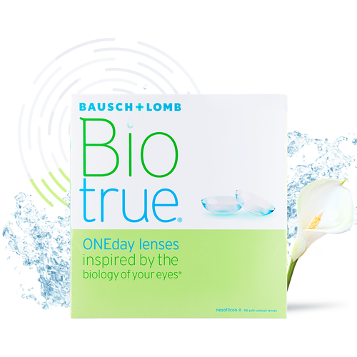 ������ ������ ����������� ���������� ����� BAUSCH+LOMB Biotrue ONEday, 90 ��., R 8,6, D -1,5, 1 ��. ����