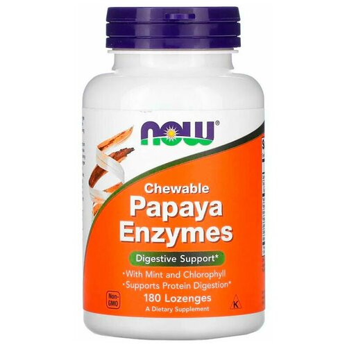 ������ ������ NOW Foods Papaya Enzyme Chewable (180 �����. ��������) ����