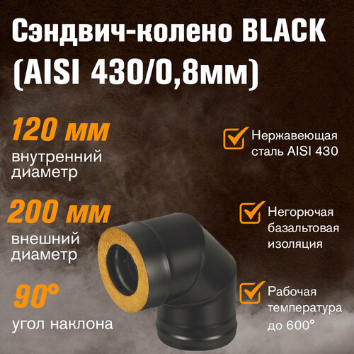  - BLACK (AISI 430/0,8) 90* 3  (120x200)   -     , -,   