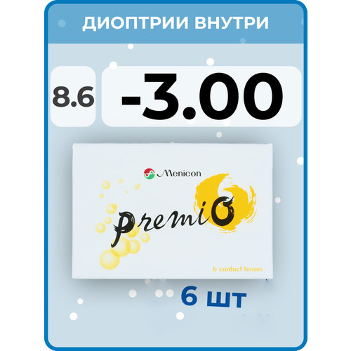 ������ ������ ���������� ����� Menicon PremiO, 6 ��., R 8,6, D -3, 1 ��. ����