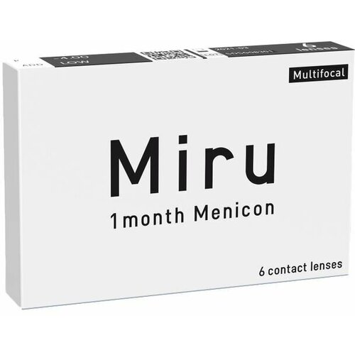 ������ ������ ���������� ����� �� ����� Menicon Miru 1month Multifocal, 6 ��., R 8,6, D -5,75, ADD: ������, 1 ��. ����