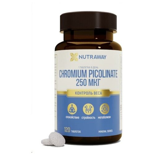 ������ ������ ������� � ���� �CHROMIUM PICOLINATE� (����� ���������) NUTRAWAY 120 �������� ����