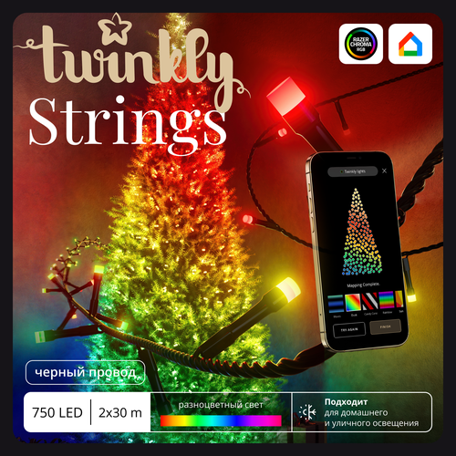 ������ ������ �������� LED Twinkly Strings - 750 ��. (60 �) RGB + BT + Wi-Fi (TWS750STP-BEU) Generation II ����
