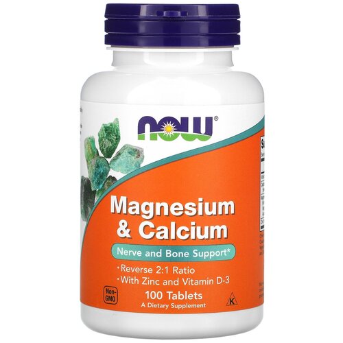 ������ ������ �������� NOW Magnesium & Calcium with Zinc and Vitamin D3, 270 �, 100 ��. ����