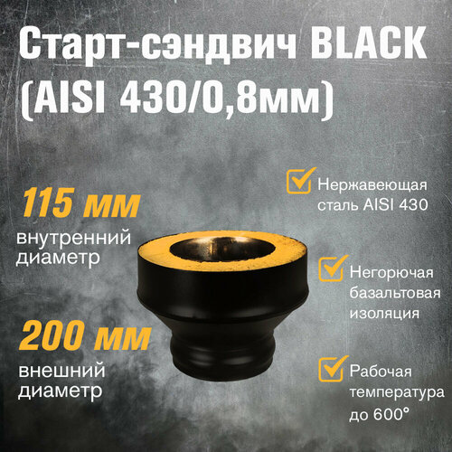 ������ ������ �����-������� BLACK (AISI 430/0,8��) (115�200) ����