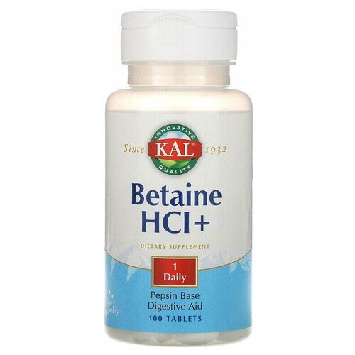 ������ ������ �������� KAL Betaine HCl+, 100 �, 100 ��. ����