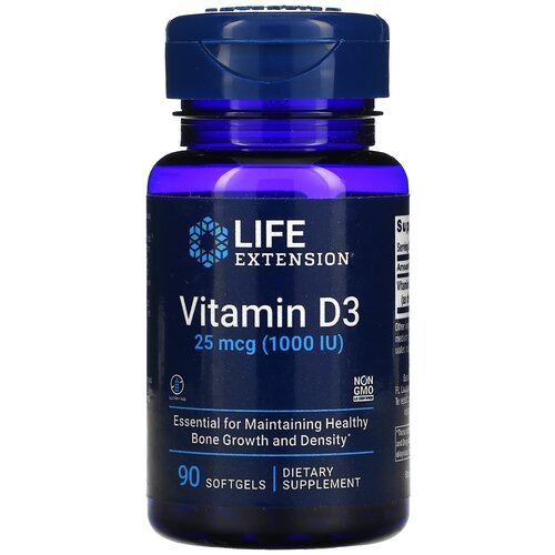������ ������ ������� Life Extension Vitamin D3, 50 �, 100 ��, 1000 ME, 90 ��. ����