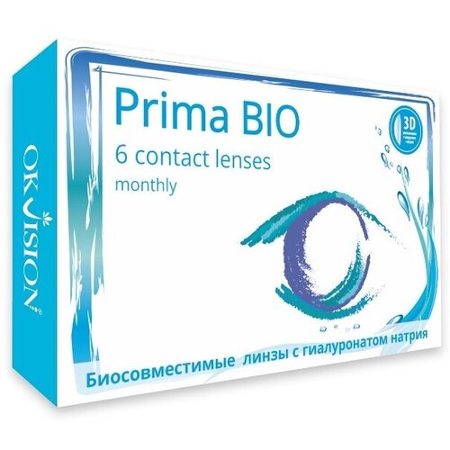 ������ ������ ���������� ����� OKVision PRIMA BIO, 6 ��., R 8,6, D -1,25, ����������, 1 ��. ����