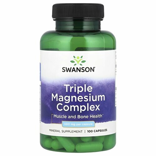 ������ ������ Swanson Triple Magnesium Complex 400 mg 100 ����, 400 ��, 100 ��, 120 �, 100 ��., 1 ��. ����