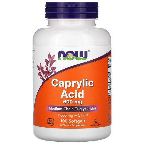 ������ ������ ������� NOW Caprylic Acid 600 ��, 190 �, 100 ��, 100 ��. ����
