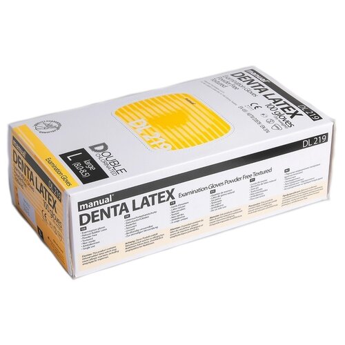 ������ ������ �������� ��������� Manual Denta Latex DL219, 50 ���, ������: L, ����: ����������� ����