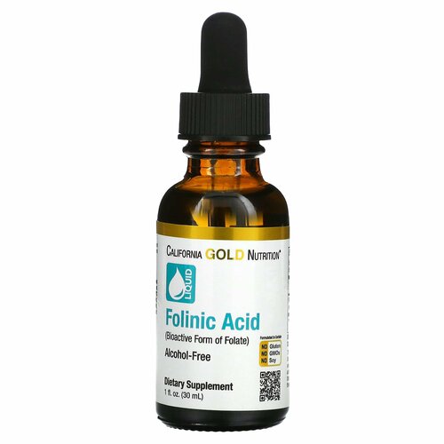 ������ ������ California Gold Nutrition, Folinic Acid, ��������� ������� 400 ���, 30 �� ����