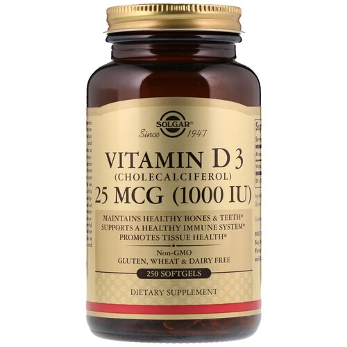 ������ ������ ������� SOLGAR Vitamin D3 (Cholecalciferol) 1000 ��, 640 �, 1000 ME, 250 ��. ����