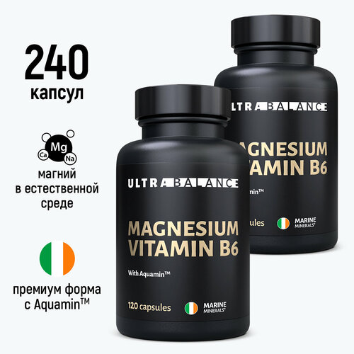 ������ ������ ������ �6, 240 ������, Ultrabalance Magnesium Vitamin B6 Premium ����