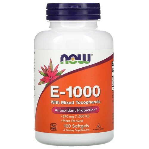 ������ ������ ������� NOW E-1000 with mixed Tocopherols, 200 �, 100 ��. ����