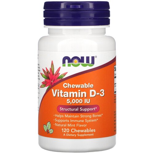 ������ ������ �������� NOW Chewable Vitamin D3 5000 IU, 70 �, 90 ��, 120 ��. ����