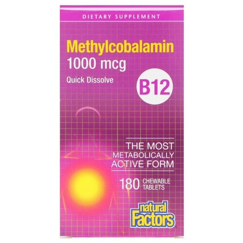 ������ ������ �������� Natural Factors Methylcobalamin B12, 70 �, 1000 ���, 180 ��. ����