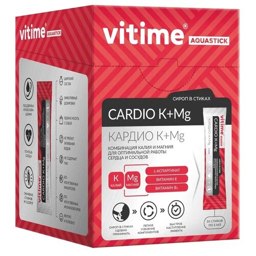 ������ ������ VITime Aquastick Cardio K+Mg �-� ����, 30 ��. ����