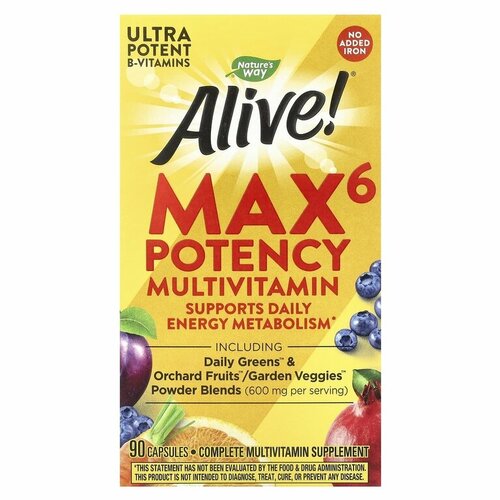 ������ ������ Nature's Way Alive! Max6 Potency (���������������� �������� ��� ������) 90 ������ ����
