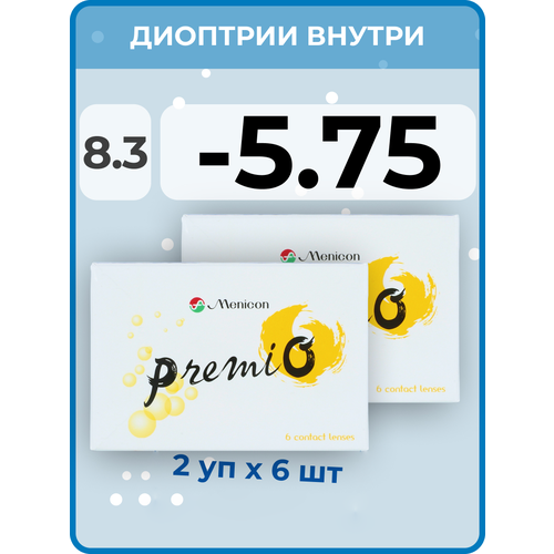 ������ ������ ���������� ����� Menicon Premio, 12 ��., R 8,3, D -5,75, 2 ��. ����