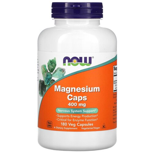 ������ ������ NOW Foods, Magnesium Caps, 400 mg, ������ � ��������, 400 ��, 180 ������������ ������ ����