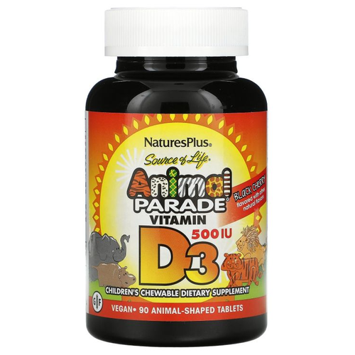 ������ ������ �������� Natures Plus Animal Parade Vitamin D3, 199 �, 500 ��, 90 ��. ����