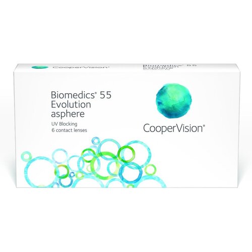 ������ ������ ���������� ����� CooperVision Biomedics 55 Evolution Asphere UV, 6 ��., R 8,9, D -0,5, 1 ��. ����