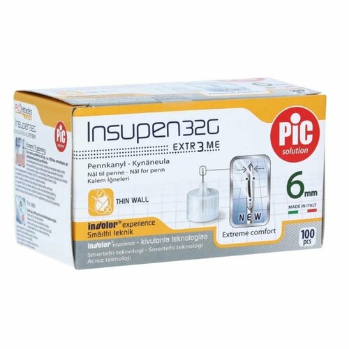������ ������ ���� ����������� ������� (INSUPEN) � �����-�����: 31G, 0.25 mm � 6 mm, 100 �� ����