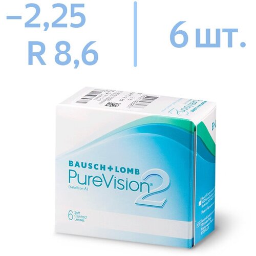 ������ ������ ���������� ����� Bausch & Lomb PureVision 2 HD., 6 ��., R 8,6, D -2,25 ����