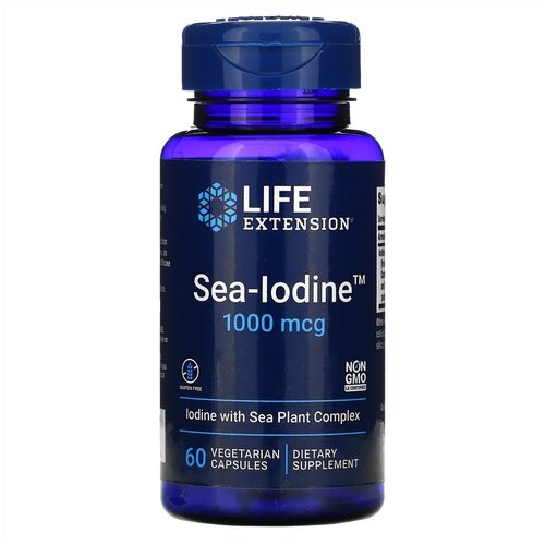 ������ ������ Life Extension, Sea-Iodine, 1000 ���, 60 �������������� ������ ����