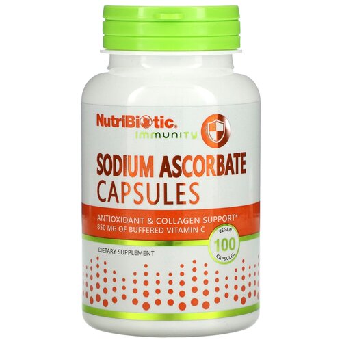 ������ ������ ������� NutriBiotic Sodium Ascorbate capsules, 153 �, 150 ��, 100 ��. ����