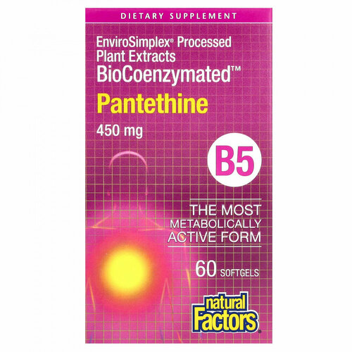 ������ ������ Natural Factors, BioCoenzymated, B5, ��������, 450 ��, 60 ������ ����