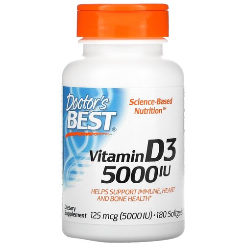 ������ ������ Doctor's Best Vitamin D3 ����., 5000 ��, 70 �, 180 ��. ����