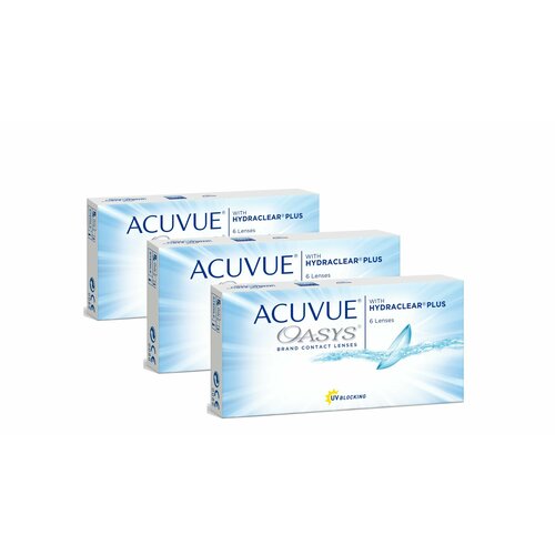������ ������ ���������� ����� ACUVUE OASYS with Hydraclear Plus, 6 ��., R 8,4, D -7,5, 3 ��. ����