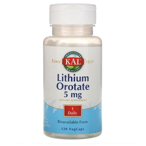 ������ ������ KAL Lithium Orotate (����� ������) 5 �� 120 ��� ������ ����