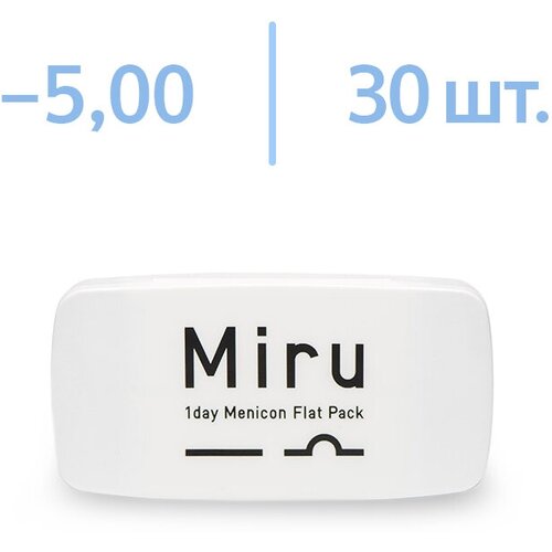 ������ ������ ����������� ���������� ����� Menicon 1 Day Menicon Flat Pack, 30 ��., R 8,6, D -5 ����